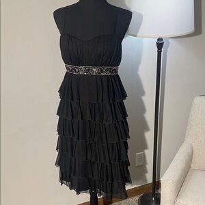 Elegant Black Tiered Dress